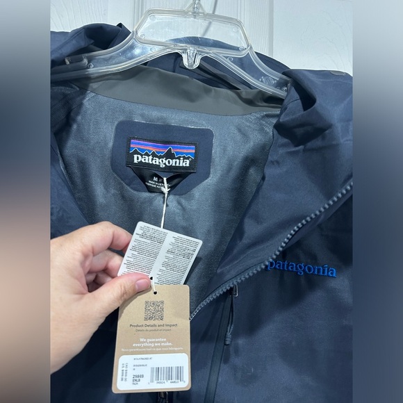 Patagonia Men's Medium Untracked Snow Jacket Ski Snowboard Endless Blue NWT - Picture 5 of 16